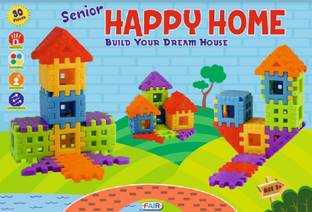 Nabhya Happy home senior PVC Packing Building Blocks Early Learning Educational Toy For Kids Age 2 To 5