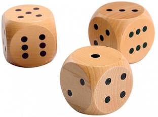 PMW 3Pieces - 1 Inch Size - Wooden Dice - Great for Playing Board Game Accessories