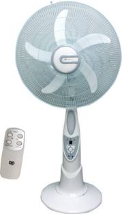 Dp 18" Rechargeable Fan AC/DC (White, 18-inch with remote) 1200 mm Table Fan