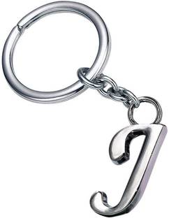 Jakha Alphabet Letter J Metal Keychain Key Chain