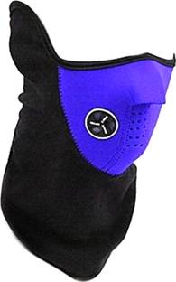 SHOOLIN Black, Blue Bike Face Mask for Men & Women