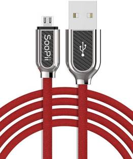 Soopii Micro USB Cable 1 m cloth Micro Connector Carbon Fiber Cloth Braided Fast USB Data