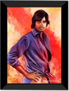 The Vintage Amitabh Bachan as Wall Frame A4 Fine Art Print