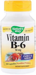 Nature's Way Nature's Way, Vitamin B-6, 50 mg, 100 Capsules