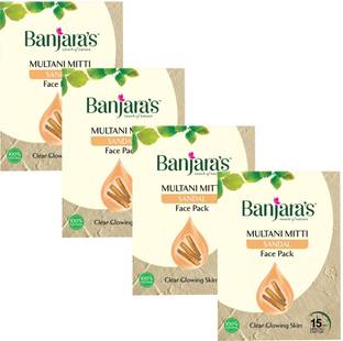 Banjara's Multani Mitti Sandal Face Pack (Pack of 4)