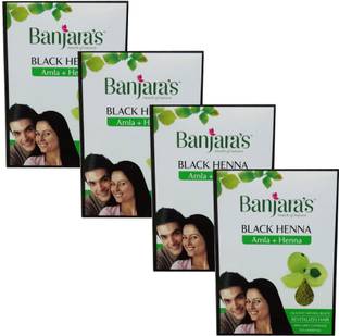 Banjara's Black Henna Amla+Henna (Pack of 4) , Black