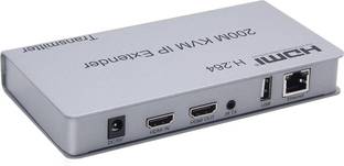 Tobo HDMI 200m KVM Over Ethernet Extender Single Cat6/7 Cable Transmitter + Receiver with USB Ports Media Streaming Device