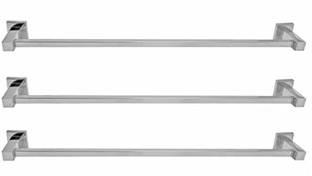 deeplax 24" towel rod square combo-3 silver Towel Holder