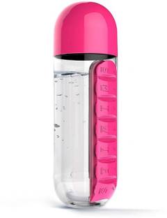 futurewizard 7 days Medicine Water Bottle 1 week 600 ml Combine Daily medicine Organizer water bottles Pill Box Pill Box