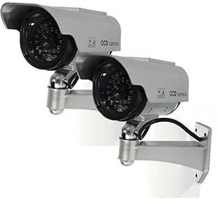 MOHAK MH-321 REAL LOOKING CCTV BLINKING LED DUMMY SECURITY WALL CAMERA 2PCS Wired Sensor Security System