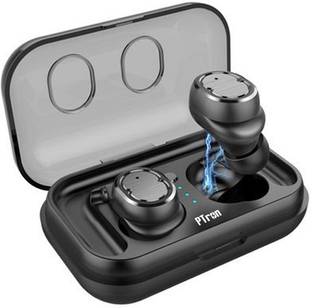 PTron Spunk True Wireless Waterproof Twins v5.0 Ear Pods w/ Power Case Bluetooth