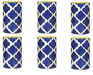 caffeine (Pack of 6) Handmade Umrao Glass Set Water/Juice Glass