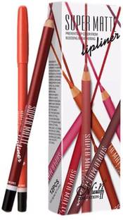 Menow SUPER MATTE LIP LINER( Set of 12 Creamy Lip Liner Pencils (Mix)
