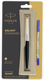 PARKER Galaxy Std Gold Trim (Black Body) Roller Ball Pen
