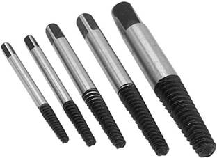 uptodateprouducts 5Pcs/set Steel Broken Speed Out Damaged Screw Extractor Drill Bit Guide Set Broken Bolt Remover Easy Out Set Precision Screwdriver