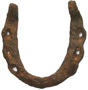 MITHILA Black Horseshoe / Kale Ghode Ki Naal For Home Vastu Fengshui Religious Item Iron Yantra