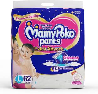 MamyPoko Dry Pant Diaper Large Size (62 pieces) - L
