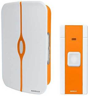 HAVELLS TANGO Wireless Digital Doorbell- Orange Wireless Door Chime