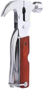 Aryshaa DG50082 Multi Functional Hammer Axe Hand Tool Kit Plier Knife Screwdriver Can Bottle Opener Wood Saw for Home Travel Camping Picnic (KL) Speciality Hammer
