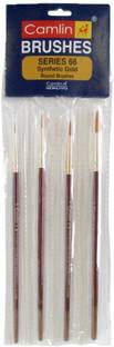 Camlin Paint Brush Series 66 - Round Synthetic Gold, Set of 4