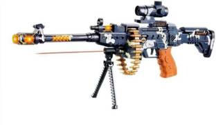 skyler Musical Army Style Toy Gun for Kids with Music, Lights and Laser Light Guns & Darts
