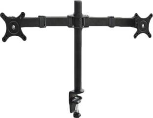 DazzelOn Dual LED LCD Monitor Desk Mount Adjustable Stand Holder Heavy Duty for 2 Screens 14"-26" | Height Adjustable | Gaming | Trading | Video Editing | Surveillance Full Motion TV Mount