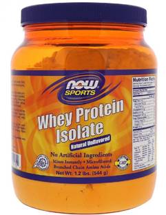 Now Foods Whey Protein Isolate, Natural Unflavored, 1.2 lbs (544 g) Whey Protein
