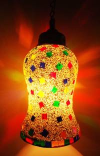 Banke Bihari Glass Handicraft Hand Made Glass Hanging Light Pendants Ceiling Lamp