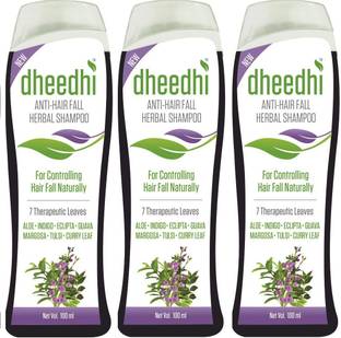 Dhathri Dheedi Anti-Hair Fall Herbal Shampoo for Controlling Hair Fall Naturally - 100ml (pack of 3) total 300 ml