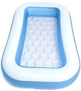 Bestway Soft Inflatable Rectangular Baby Pool Big Bath Water Tub For Kids(1.65M X 1.04M X 25CM)