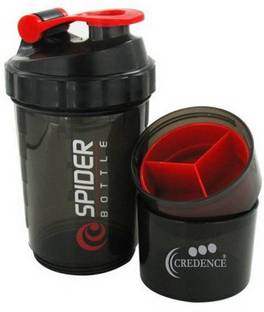 CREDENCE Gym Bottle Spider 3in 1 Protein Milk Shaker. 500 ml Shaker
