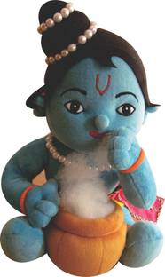 Pihu Enterprises Lord Little Krishna (Makhan Chor) God Super Cute Soft Toy  - 30 cm