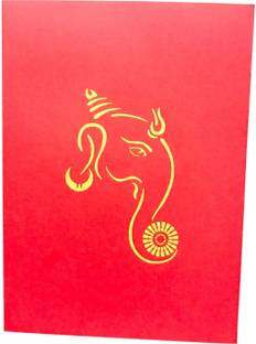 Paperkraft Ganesh Idol Pop Up Greeting Card
