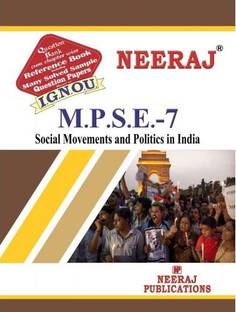 MPSE7 Social Movements And Politics In India | English Medium | Neeraj Publications Guide With Question Bank