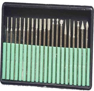 Tool Cut Titanium Coated Diamond Drill Bit (Set of 20) for Polishing Drills, Rotary drill, die grinder, Can be used for carving, grinding and etching on a variety materials Rotary Bit Set