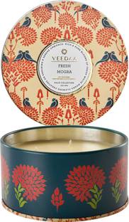 Veedaa Fresh Mogra 3 Tin Soy Scented Candle (Burns 40 Hours) Candle