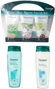 HIMALAYA NEEM FACIAL KIT, REFRESHING CLARIFYING MILK , REFRESHING CLARIFYING TONER
