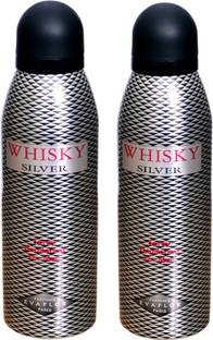 WHISKY SILVER DEO PACK OF 2 Deodorant Spray  -  For Men