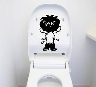Pixel Print 45 cm Funny Toilet Sticker Removable Sticker