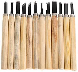 Artfinesse Wooden Carving Chisel Knife Tool for Sculpting Trimming etc(12 Pieces)