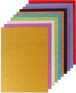 BestUBuy Glitter foam sheet 10 different color A4 size 2mm Thickness Set Of 10 Sheets