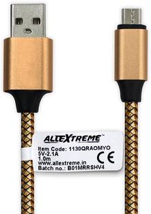 ALLEXTREME CB-531 Nylon Micro 3.2 Feet Usb Cable With Charging Speeds Upto 2.0 Amps/ Dual Shielding And Tangle Protect Phone USB Cable