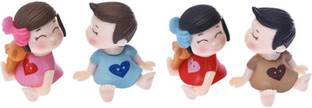 प स रीटेल Sweety Lovers Couple Figurines Miniatures - 4 pcs set