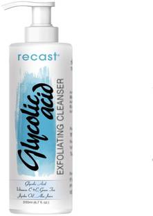recast Glycolic Acid Exfoliating  For Men & Women - Skin Lightening, Acne, Anti-Aging  With AHA For Wrinkles, Lines & Spots Reduction Face Wash