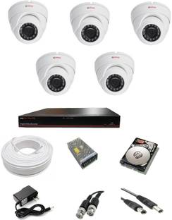 CP प्लस 2.4 MP 8 CH DVR Kit with 5 Dome Camera, 1 TB HDD and all required accessories सिक्योरिटी कैमरा