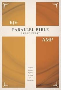 KJV, Amplified, Parallel Bible, Large Print, Hardcover, Red Letter