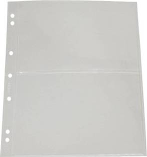 PMW Plastic Note Holder Sheets - Each Sheet Contains 3 Pockets - Pack of 10 Sheets