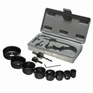 Inditrust 11 pc wood hole saw cutting set kit 11 pc Hole saw set for cutting smooth clean accurate holes Rotary Bit Set