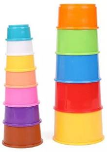 Nabhya Build Up Beakers Preschool Toy Educational Building Blocks 12 Piece