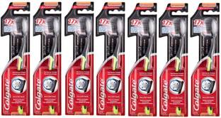 Colgate Toothbrush Charcoal Soft Bristles Slim Soft Brush Charcoal Infused Bristles - 7 Piece Ultra Soft Toothbrush